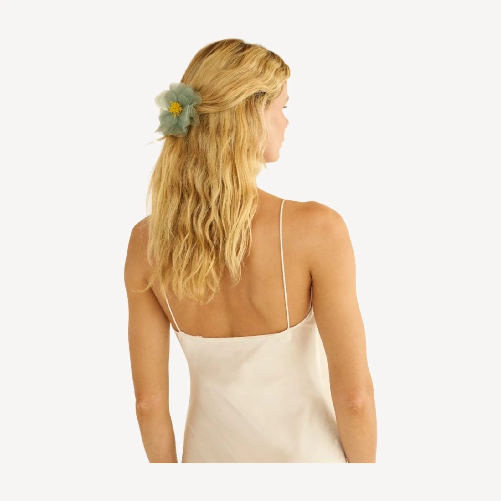 DANI BARRETTE -- TEAL ORGANZA