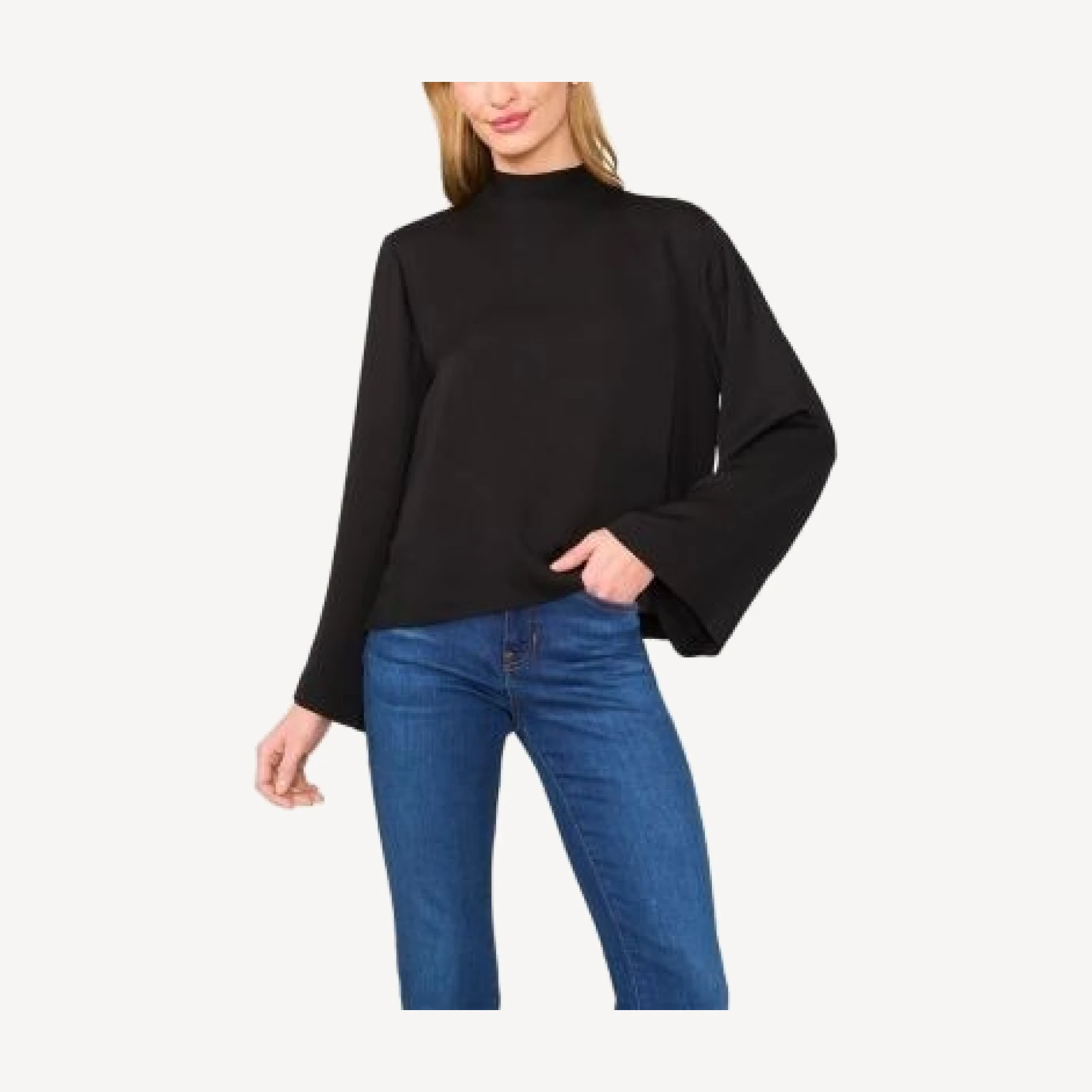 Ted Baker Mock Neck Wide Sleeve Top