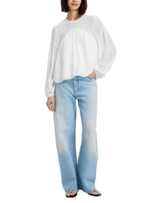 French Connection Marina Curved Yoke Top