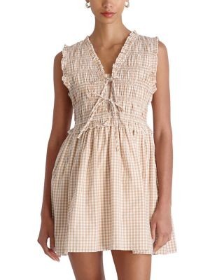 French Connection Rhodes Pop Gingham Smocked Dress