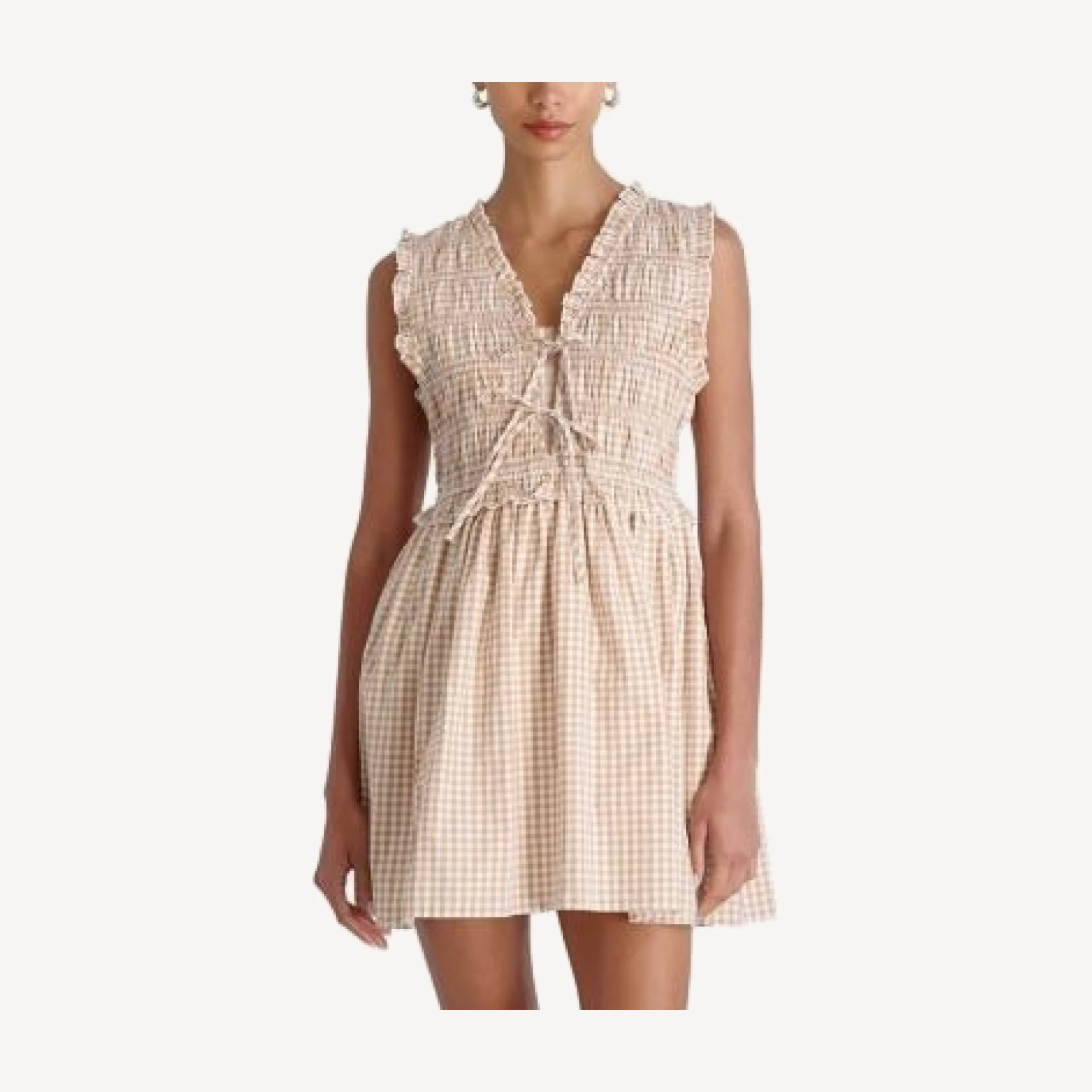 French Connection Rhodes Pop Gingham Smocked Dress