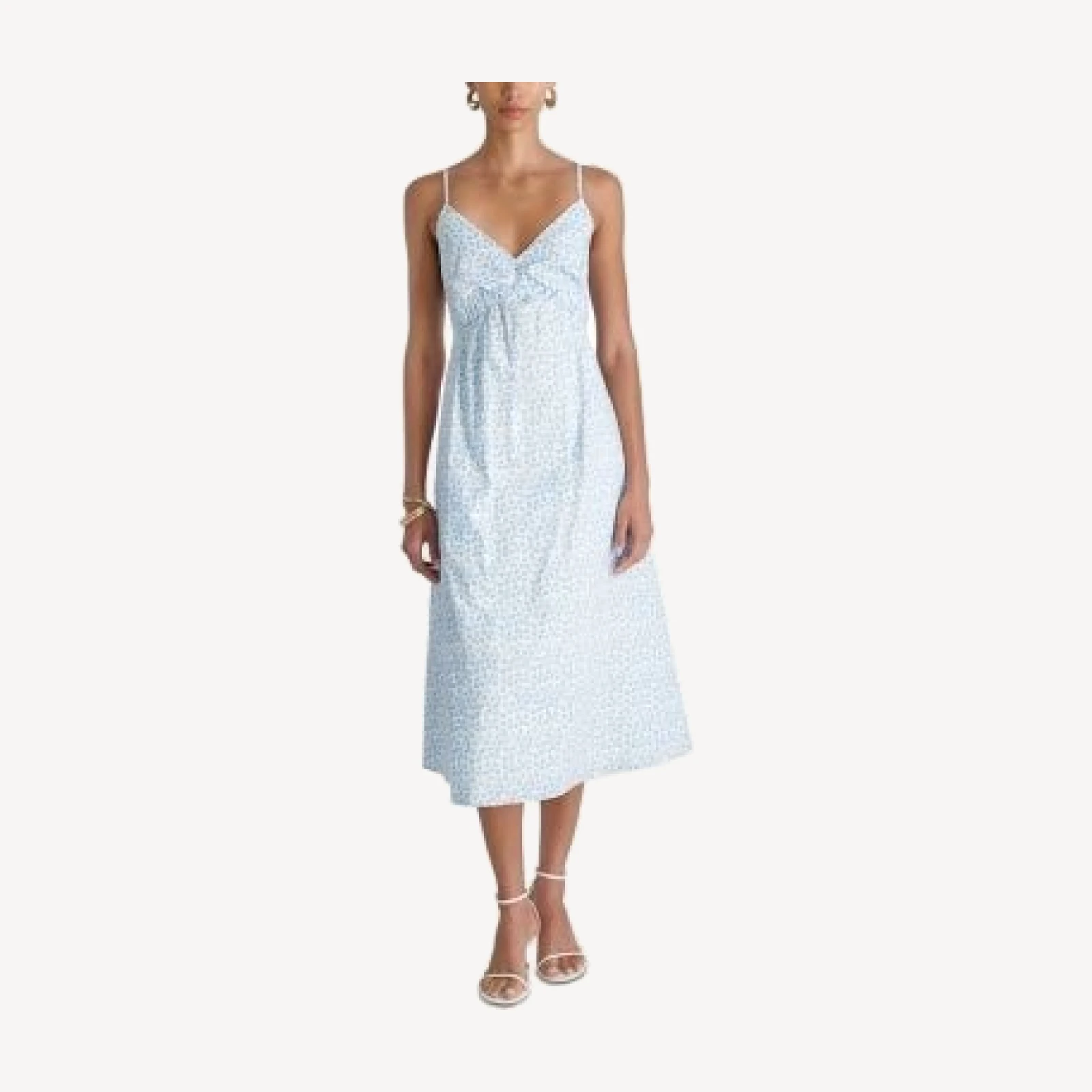 French Connection Rhodes Poplin Stacey Fleur Midi Dress