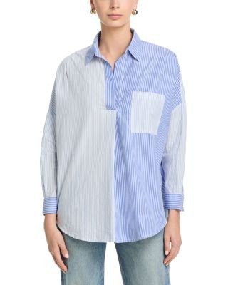 French Connection Striped Popover Shirt