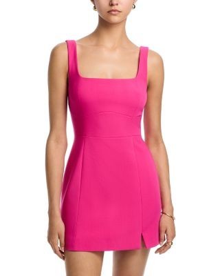 French Connection Azra Slit Front Twill Dress