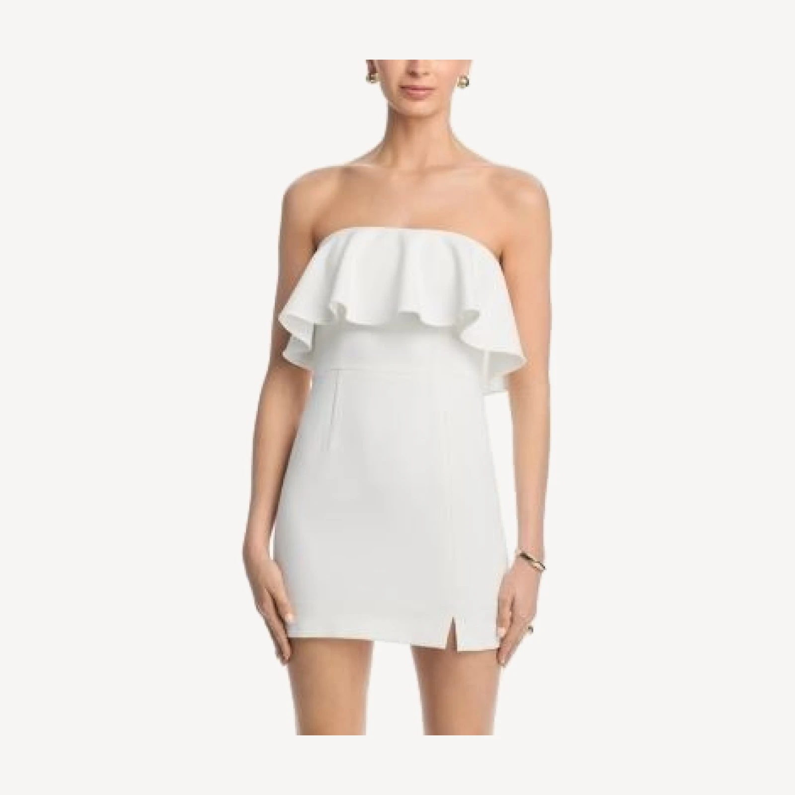 French Connection Whisper Strapless Frill Minidress