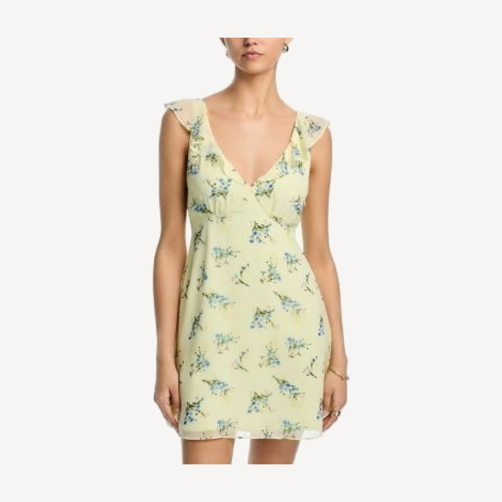 French Connection Marina Silky Chiffon Harper Fleur Mini Dress