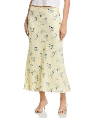 French Connection Harper Fleur Bias Midi Skirt