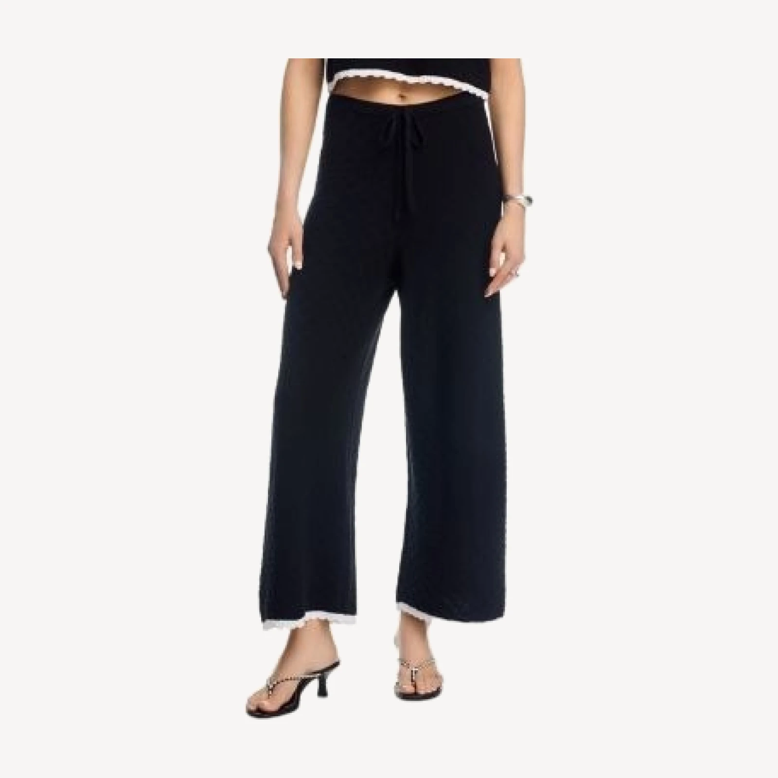 French Connection Teddy Diamond Knit Cropped Pants