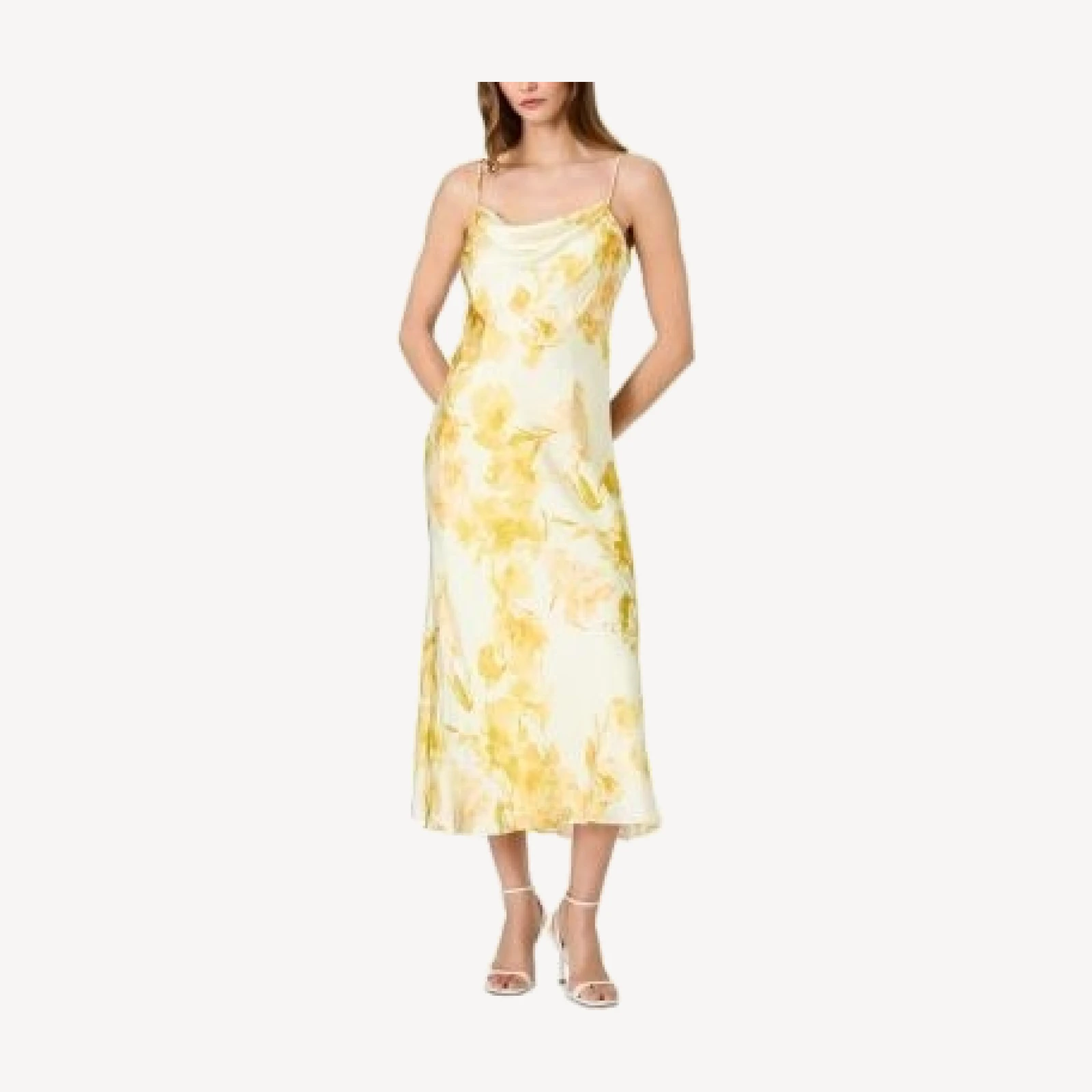 French Connection Oona Satin Sophi Cowk Neck Dress