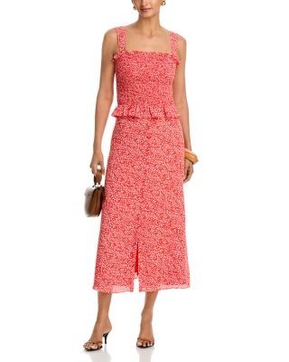 French Connection Agnes Crepe Smocked Top