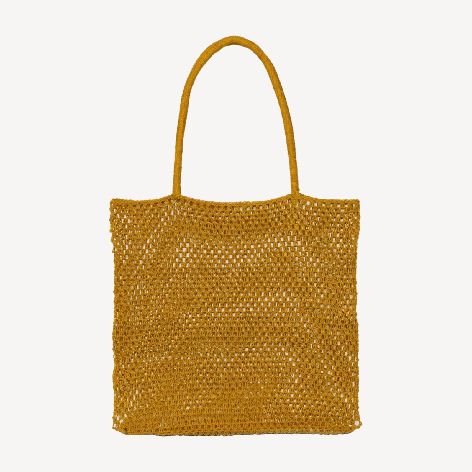 GRANDE MARION TOTE -- MUSTARD CHAMBIRA