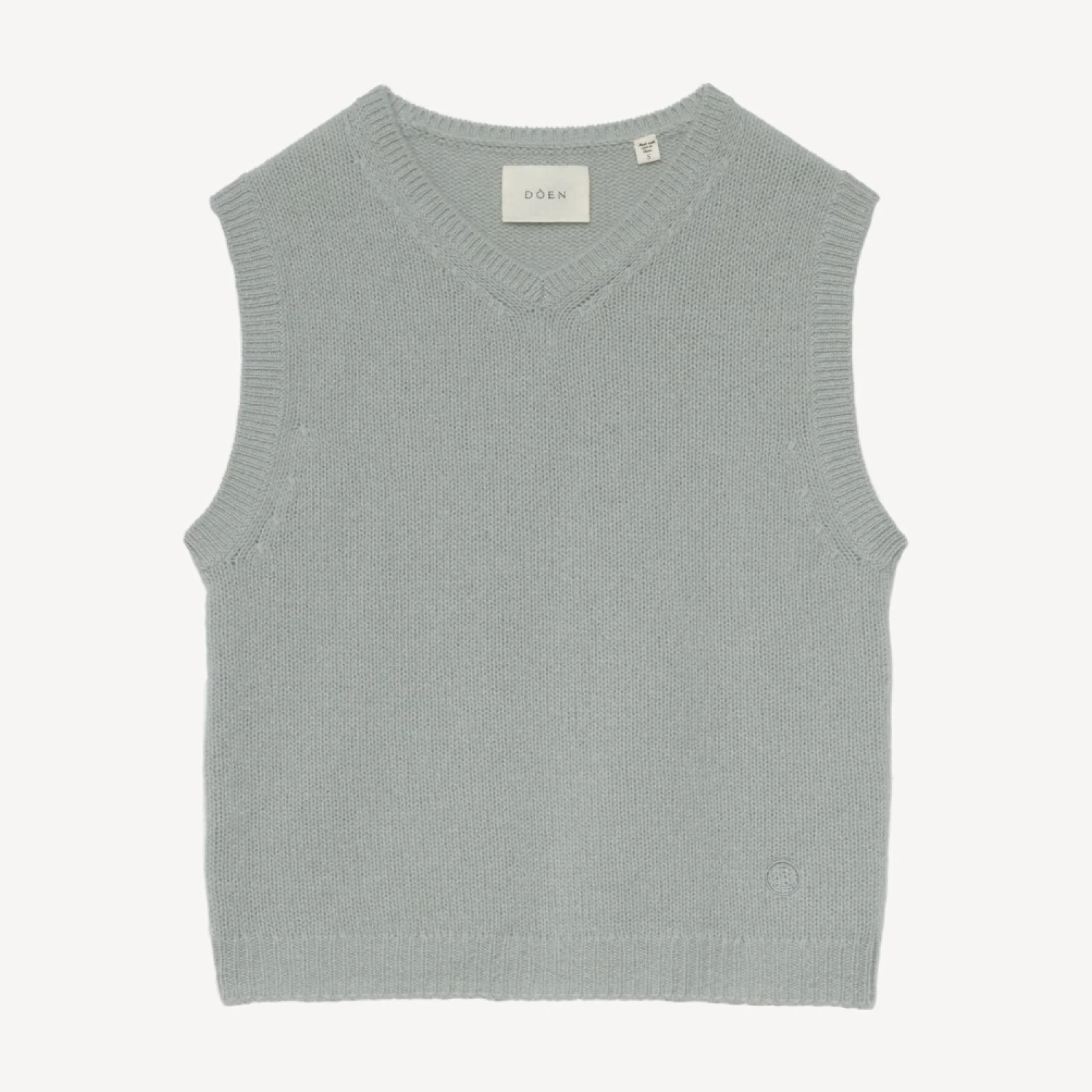 WINSTON CASHMERE VEST -- EUCALYPTUS