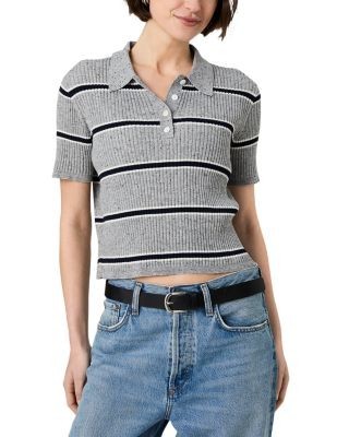 French Connection Mason Knit Varsity Stripe Polo Sweater