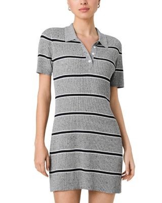 French Connection Mason Knit Varsity Stripe Polo Dress