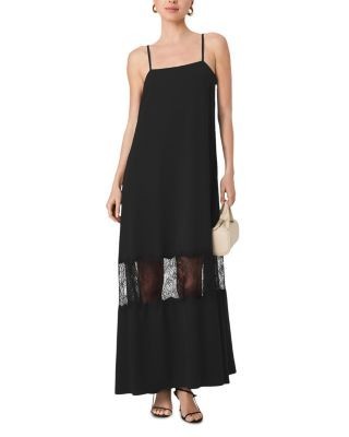 French Connection Quinn Crepe Lace Maxi Dress
