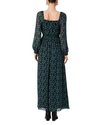 French Connection Marina Silky Chiffon Ditsy Lucia Fleur La Maxi Dress