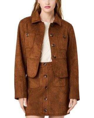 French Connection Laney Faux Suede Tailored Jacket