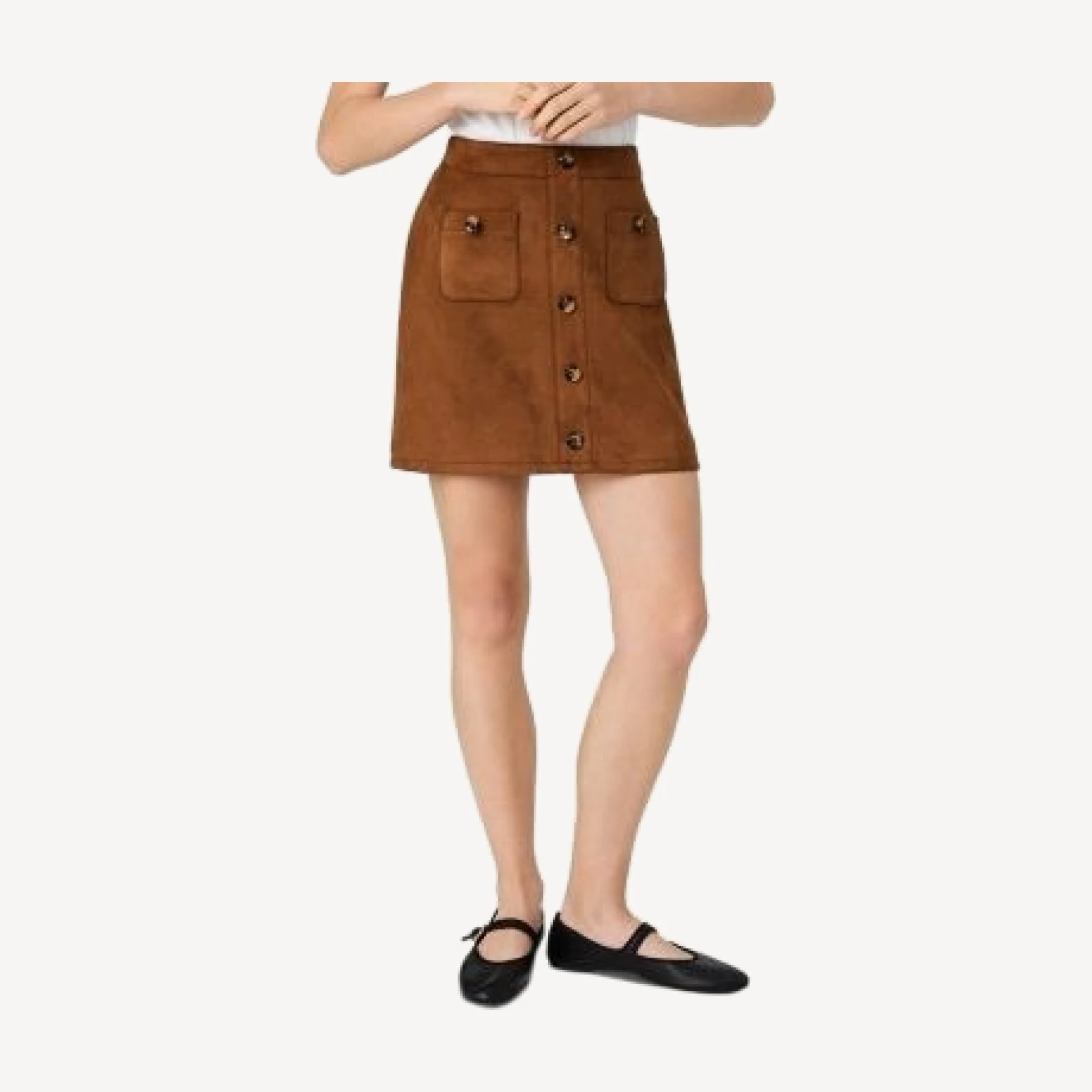 French Connection Laney Faux Suede Skirt