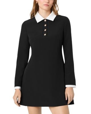 French Connection Echo Crepe Long Sleeve Mini Dress