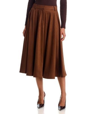 French Connection Sonja Faux Suede Flared Skirt
