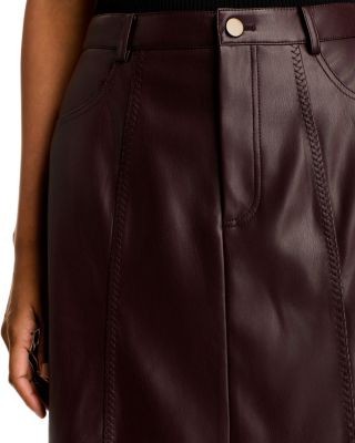 French Connection Madeline Faux Leather Midi Skirt