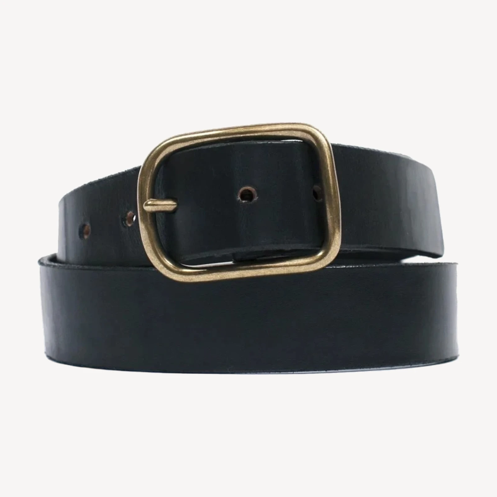 Black Brass Buckle Belt - 1.5