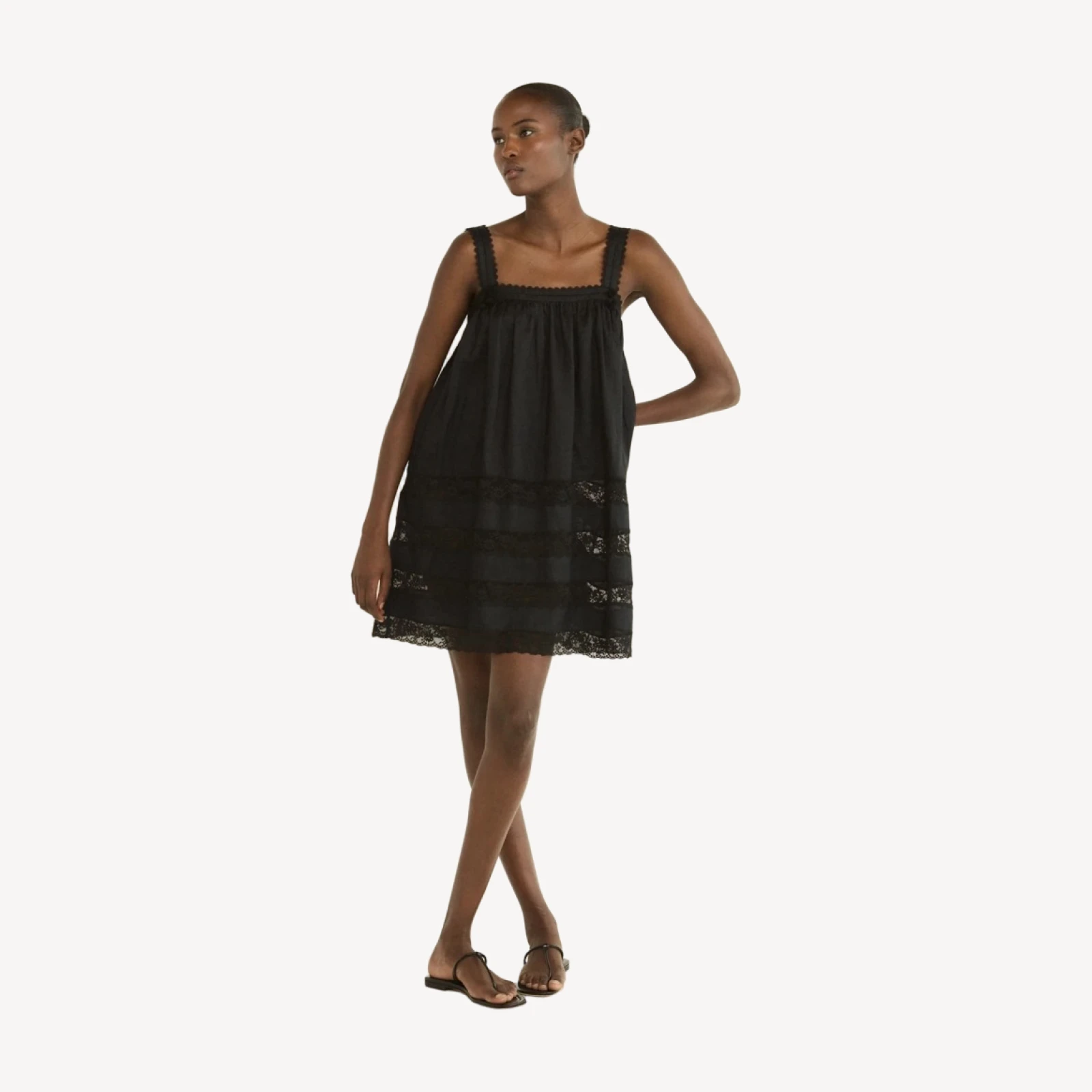 ALOISE DRESS -- BLACK