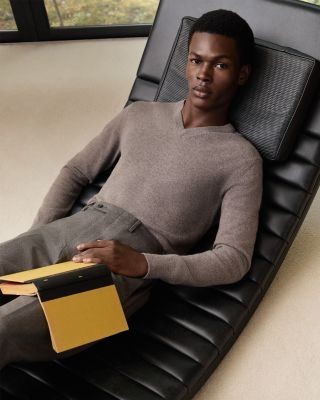 The Men's Store at Bloomingdale's Flannel Flat Front Trousers - Exclusive