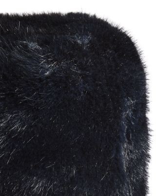 Aqua Faux Fur Pillbox Hat - Exclusive