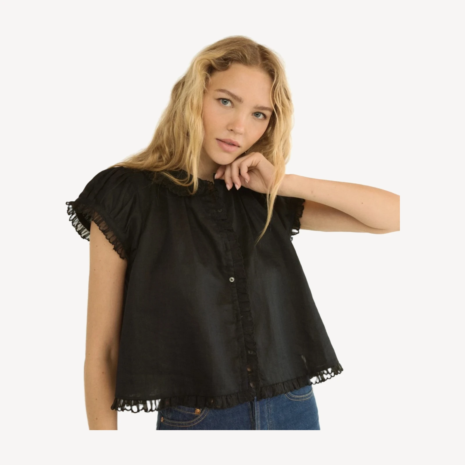 KARINA TOP -- BLACK