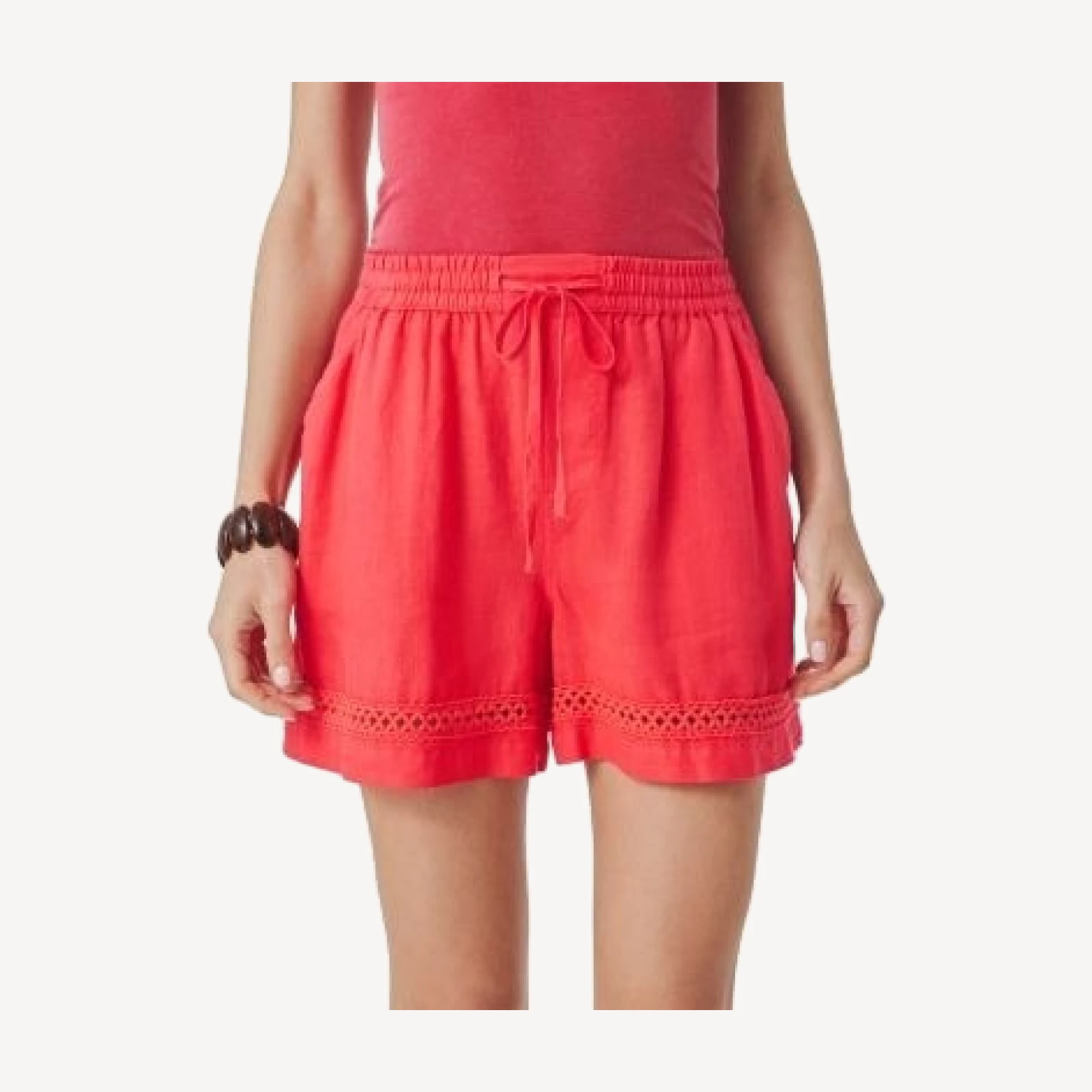 Splendid Stella Linen Trim Shorts
