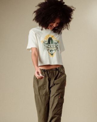 Junk Food Clothing Women's Nfl Green Bay Packers Mock Neck Crop Tee
