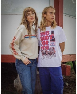 Junk Food Clothing Unisex Budweiser Striped Flea Market Fleece