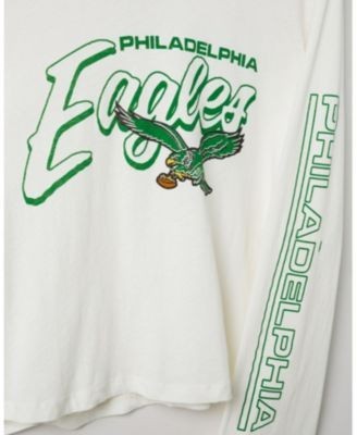 Junk Food Clothing Women's Nfl Philadelphia Eagles Touchdown Long Sleeve Cropped Tee