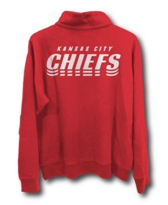 Junk Food Clothing Unisex Nfl Kansas City Chiefs Mock 1/4 Button Up Sweatshirt