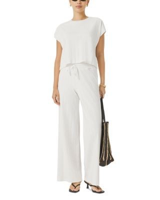 Splendid Spl X Cj Wide Rib Knit Pants