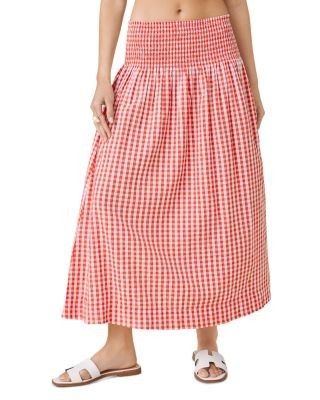 Splendid Gigi Gingham Midi Skirt