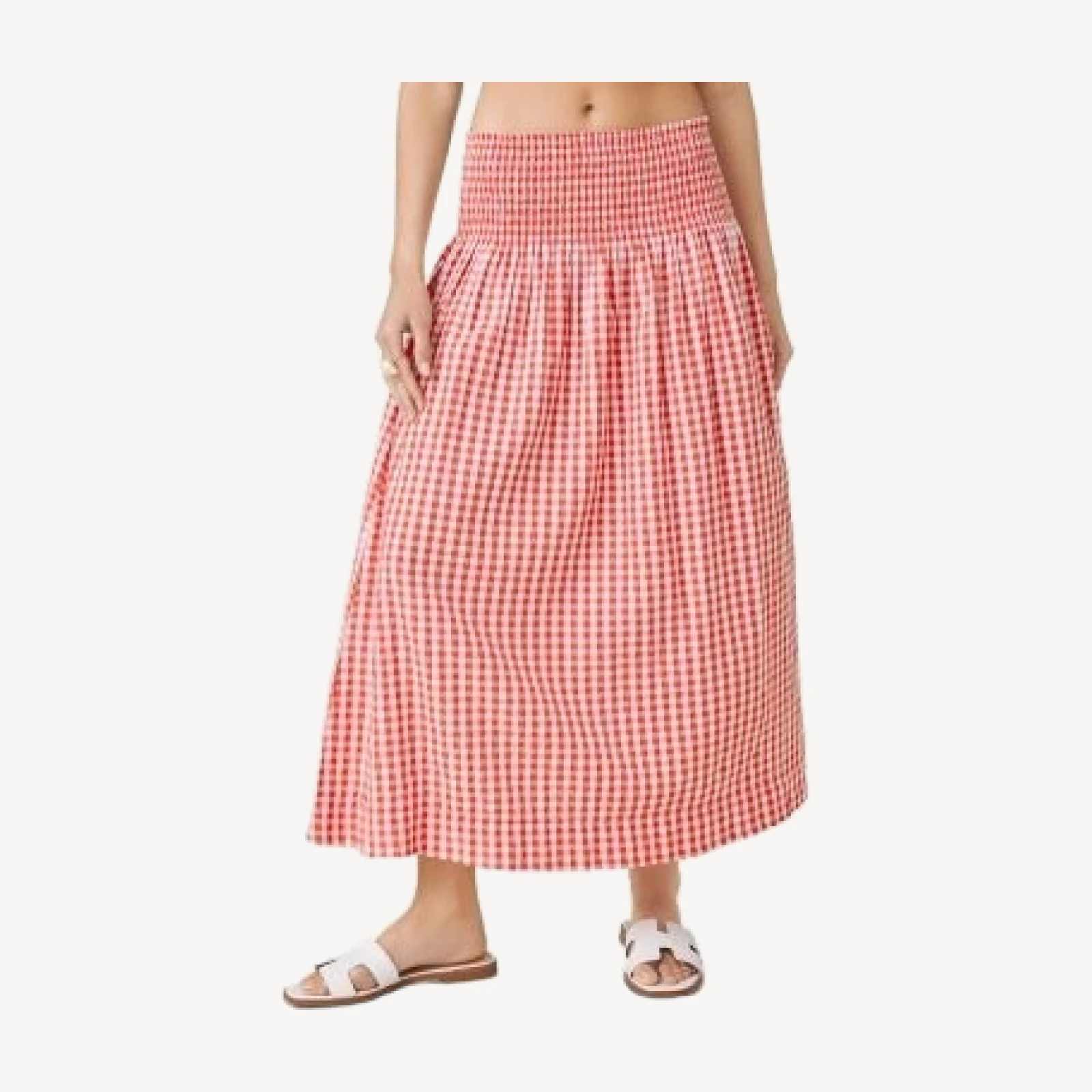 Splendid Gigi Gingham Midi Skirt