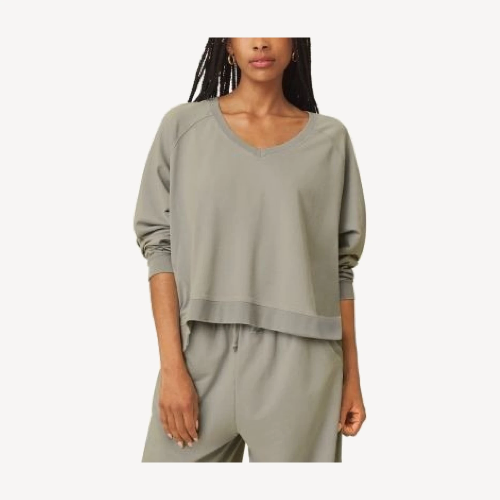 Splendid Palmer Terry V Neck Sweatshirt