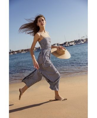Splendid Gigi Gingham Strapless Jumpsuit