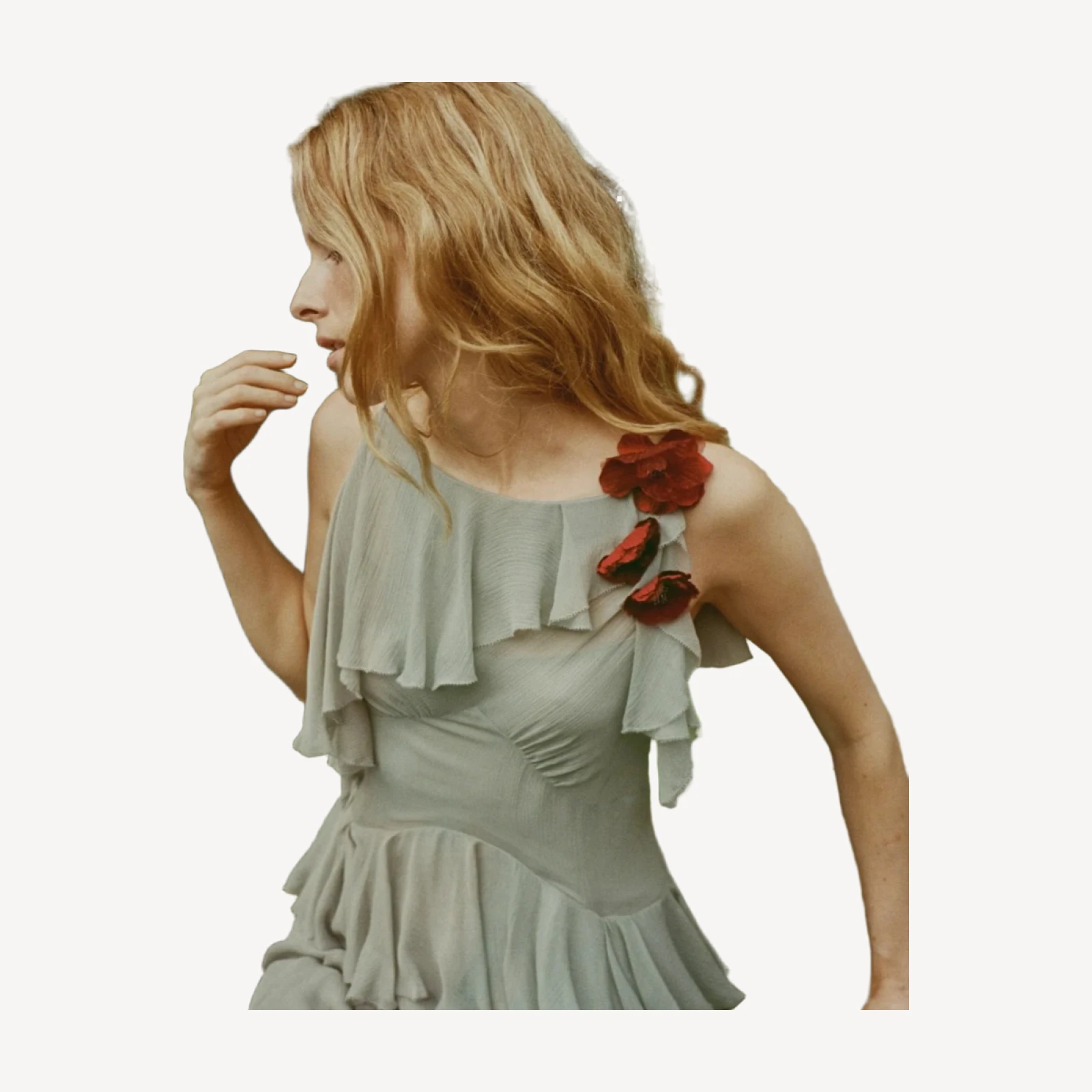 NELIDA DRESS -- GREEN JASPER