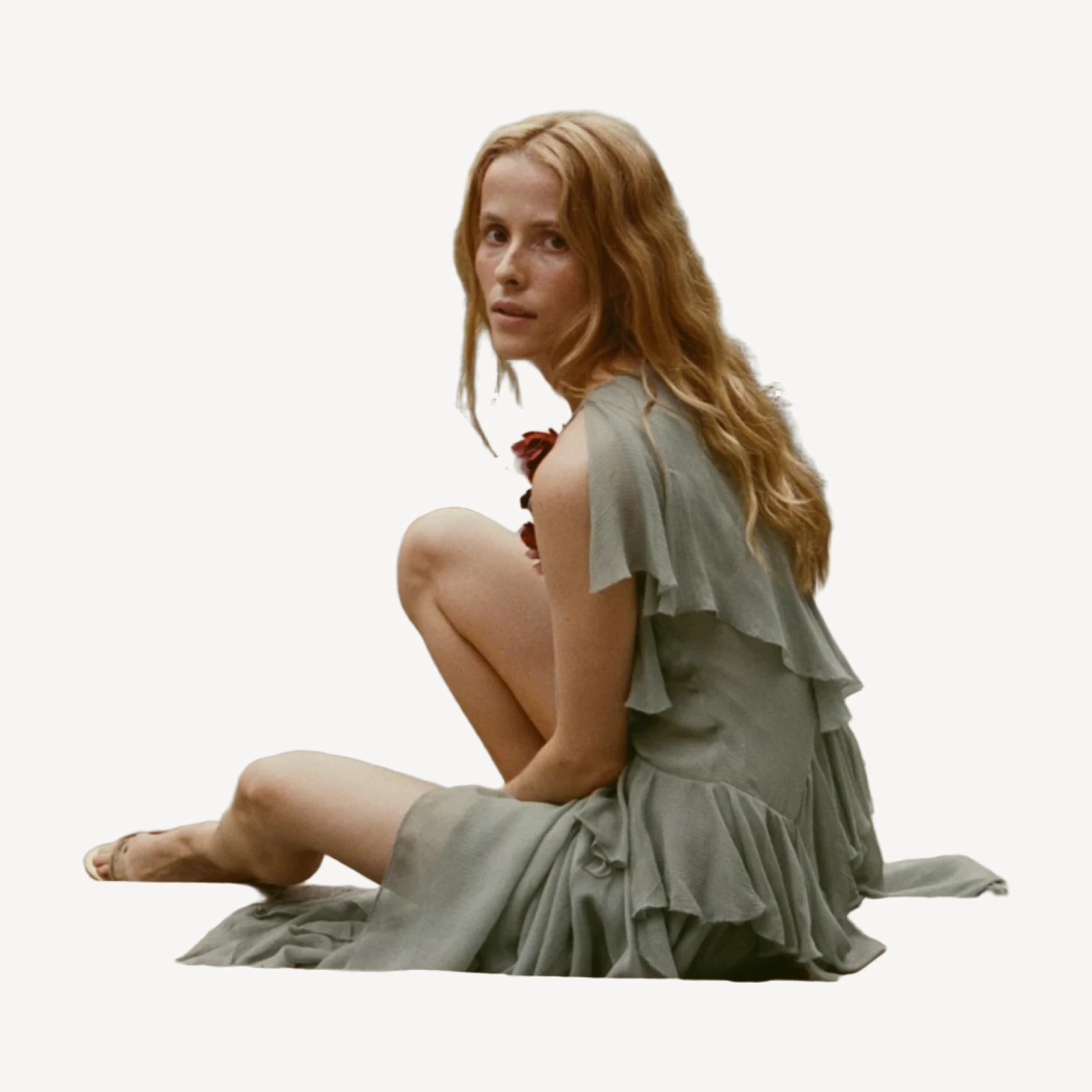 NELIDA DRESS -- GREEN JASPER