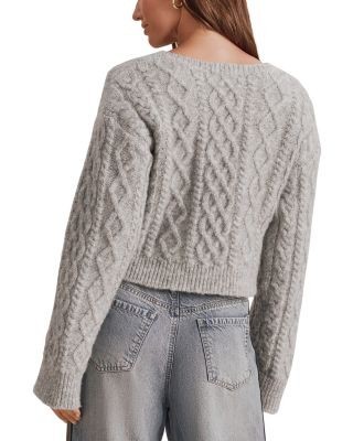 Splendid Billie Shimmer Cable Knit Sweater