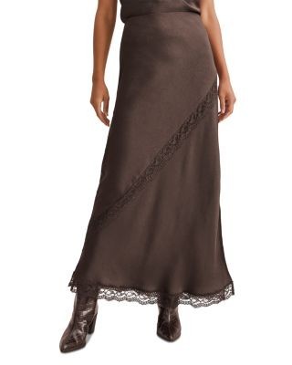 Splendid Penelope Lace Maxi Slip Skirt