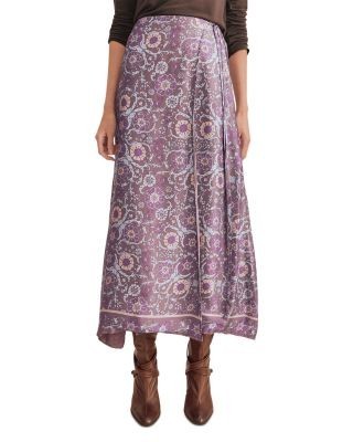 Splendid Cyrus Tie Side Midi Skirt