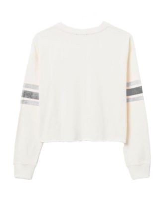 Junk Food Clothing Women's Nfl New York Giants Kickoff Crop Crew Fleece