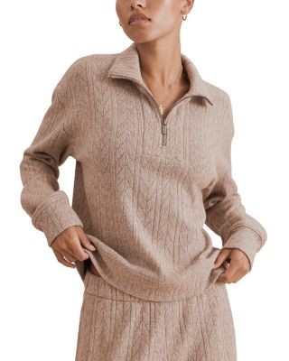 Splendid Sweater Soft Quarter Zip Sweatshirt