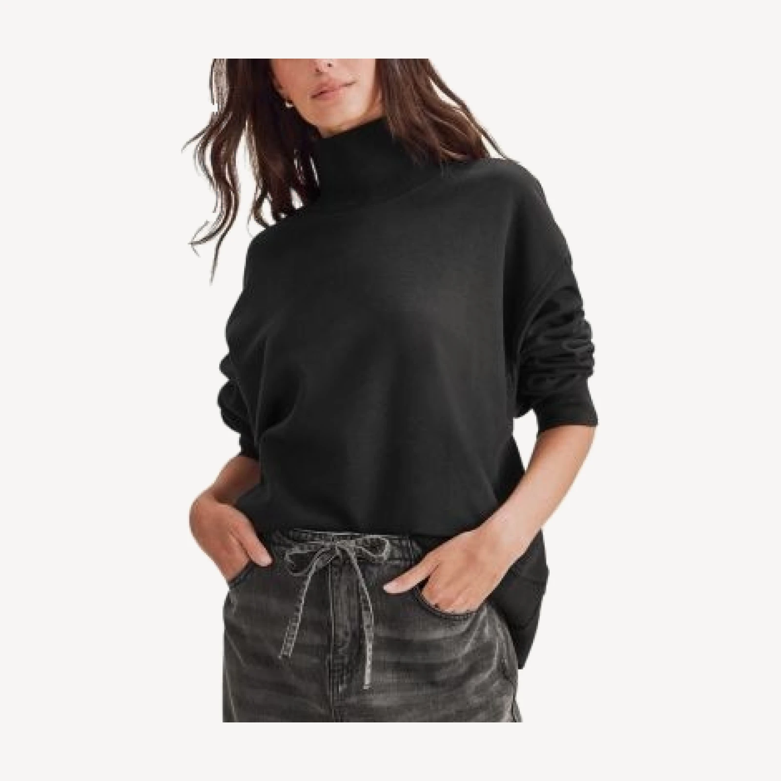 Splendid Winslow Long Sleeve Mock Neck Sweater