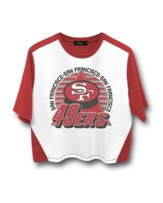 Junk Food Clothing Women's Nfl San Francisco 49ers Color Block Crop Tee