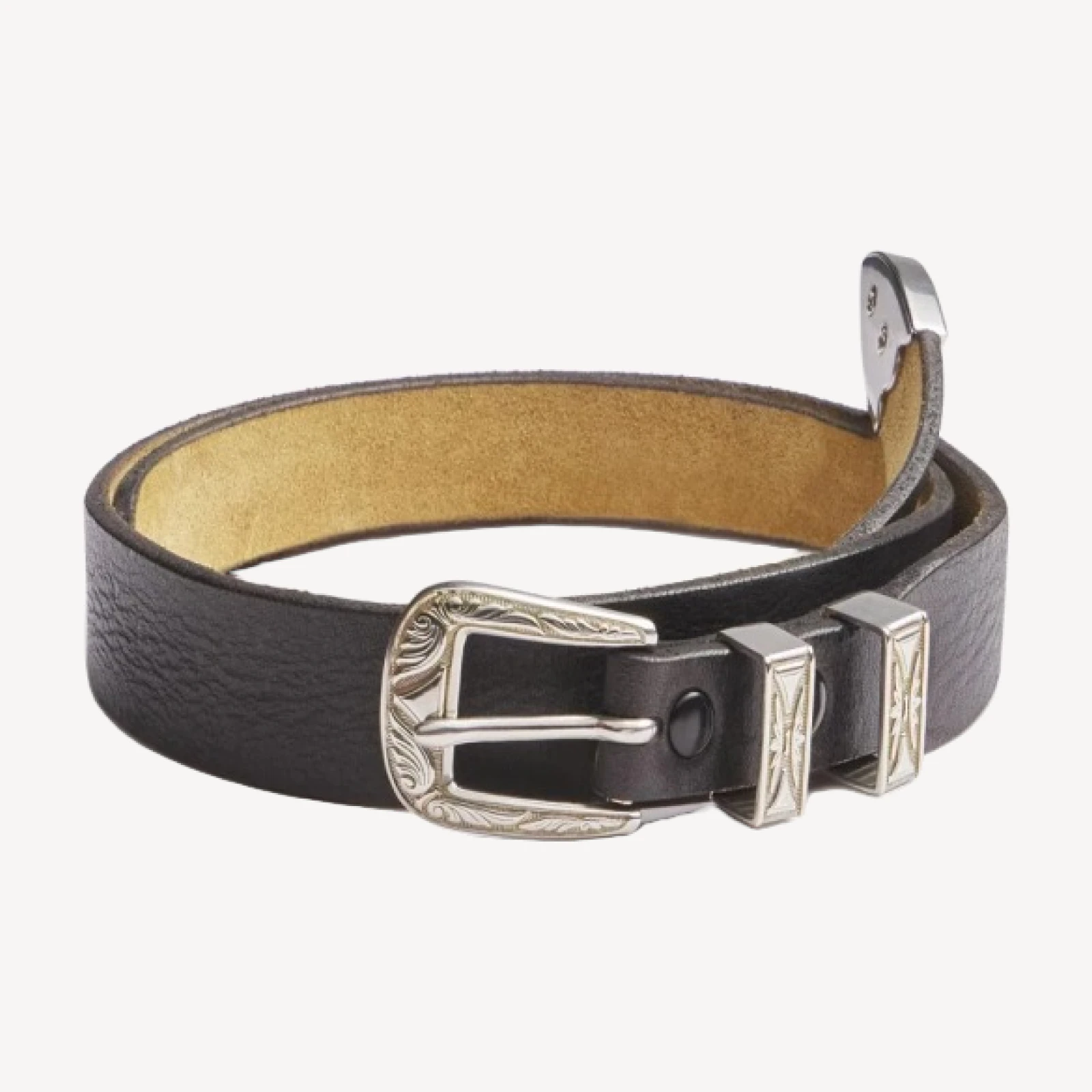 Black El Dorado Western Dress Belt